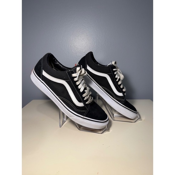 Vans Old Skool Black White Suede Canvas Skate Shoes Men 8.5 - Picture 3 of 9